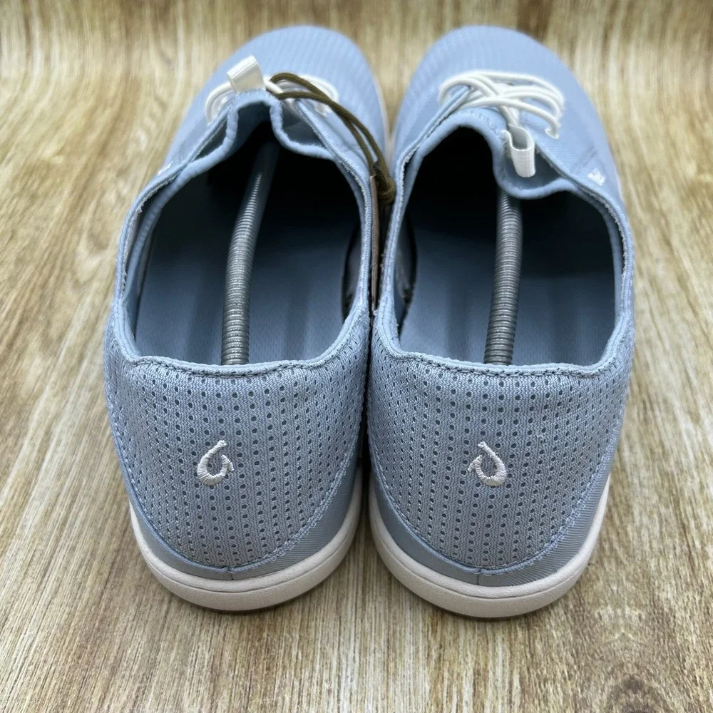 OluKai Nohea Moku Boat Shoes Men's 14 Light Denim Blue Mesh Sneakers 10283-DNDN